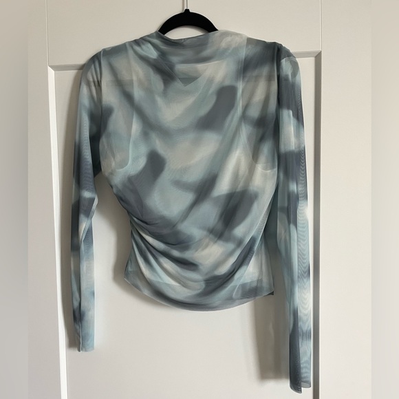 ZARA Printed Tulle Top - Picture 3 of 6